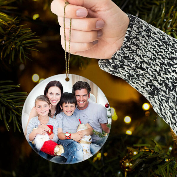Personalized Picture-Perfect Photo Round Ornament Personal Creations Customized Ornaments Christmas Tree Home DÃ©cor Gifts - Image 5