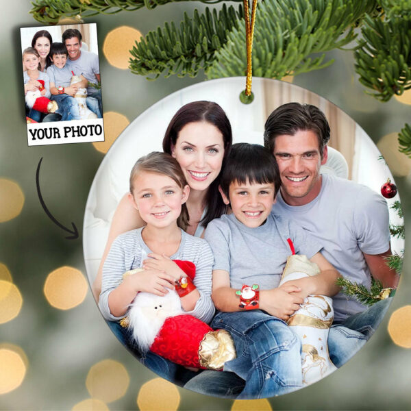 Personalized Picture-Perfect Photo Round Ornament Personal Creations Customized Ornaments Christmas Tree Home DÃ©cor Gifts - Image 2