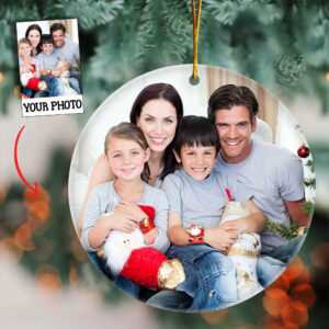 Personalized Picture-Perfect Photo Round Ornament Personal Creations Customized Ornaments Christmas Tree Home DÃ©cor Gifts