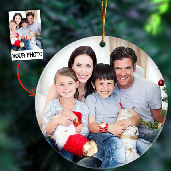 Personalized Picture-Perfect Photo Round Ornament Personal Creations Customized Ornaments Christmas Tree Home DÃ©cor Gifts - Image 3