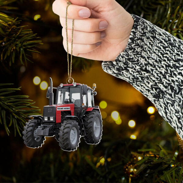 Personalized Red Tractors Ornament, Custom Name Ornament, Tractors Ornament, Farm Life Hanger, Gift For Famer, Tree Hanger, Gift For Kid - Image 5
