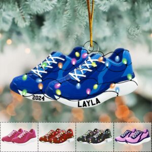 Personalized Running Shoe Sports Christmas Ornament - Personalized Acrylic Ornament