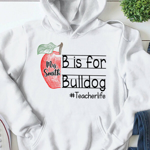 Personalized School Mascot Custom Apple Name Teacher T-Shirt K1702 - Image 9