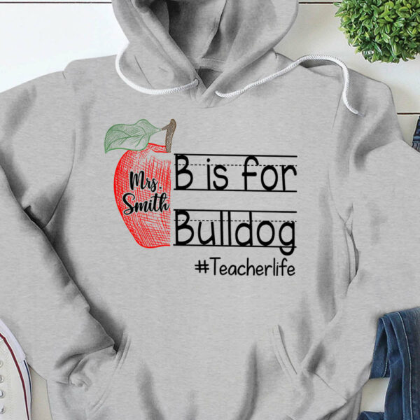 Personalized School Mascot Custom Apple Name Teacher T-Shirt K1702 - Image 10