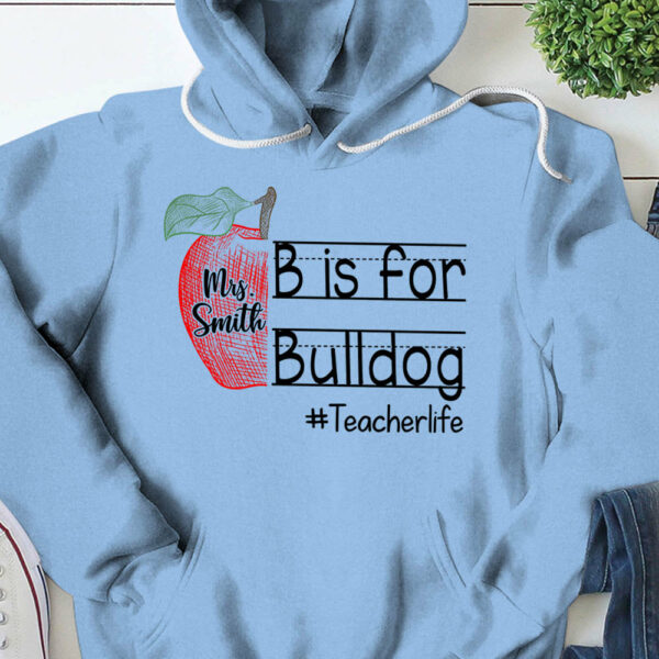 Personalized School Mascot Custom Apple Name Teacher T-Shirt K1702 - Image 11