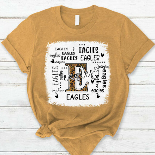 Personalized School Mascot Leopard Teacher T-Shirt - Image 5