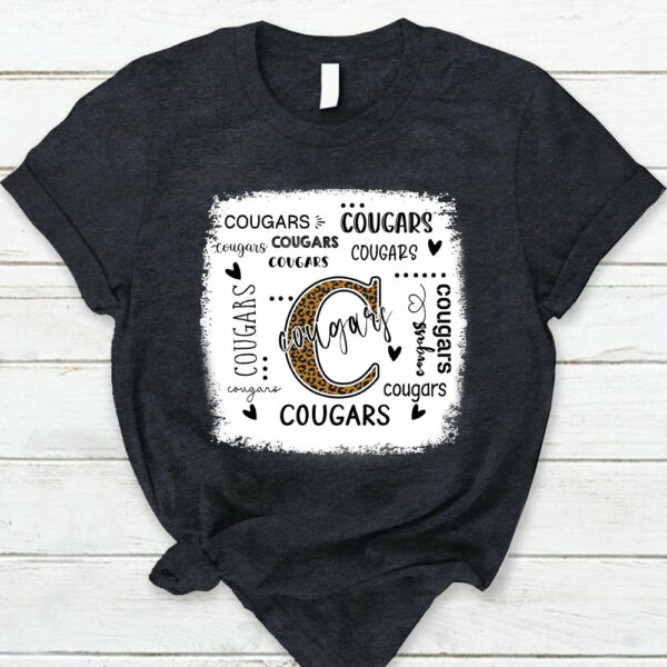 Personalized School Mascot Leopard Teacher T-Shirt - Image 7