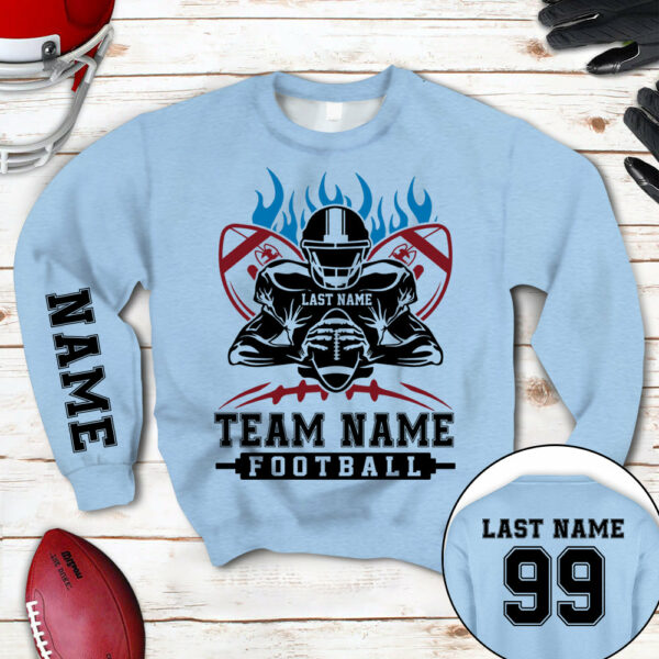 Personalized Shirt American Football Player All Over Print Shirt For Football Team, Football Family Game Day Shirt H2511 - Image 9