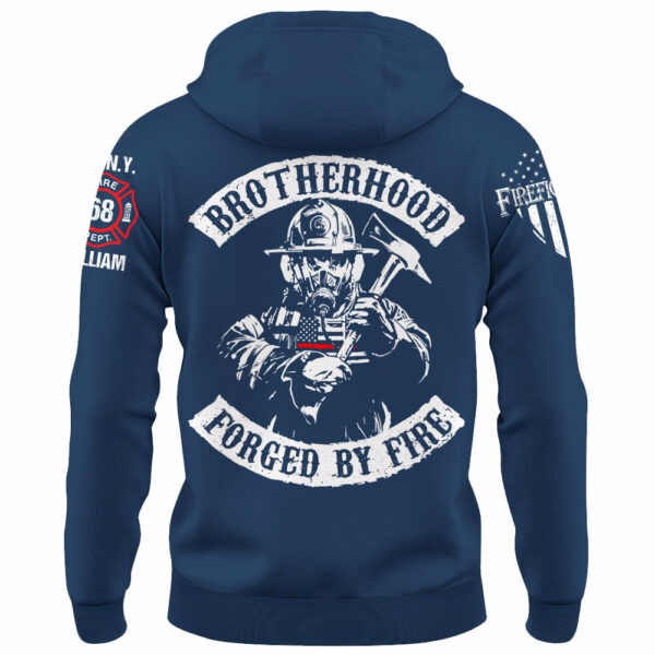 Personalized Shirt Brotherhood Forged By Fire Gift For Firefighter For Firemen K1702 - Image 7