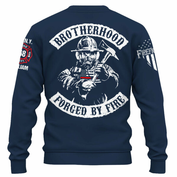 Personalized Shirt Brotherhood Forged By Fire Gift For Firefighter For Firemen K1702 - Image 6