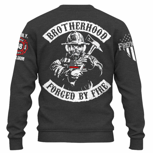 Personalized Shirt Brotherhood Forged By Fire Gift For Firefighter For Firemen K1702 - Image 5