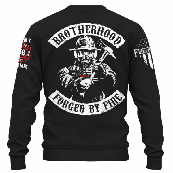 Personalized Shirt Brotherhood Forged By Fire Gift For Firefighter For Firemen K1702 - Image 4