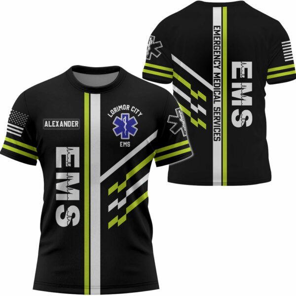 Personalized Shirt Emt Ems Firefighter Personalization Rescue All Over Print Shirt K1702 - Image 4