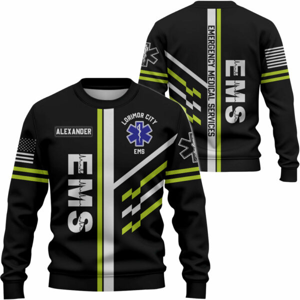 Personalized Shirt Emt Ems Firefighter Personalization Rescue All Over Print Shirt K1702 - Image 5