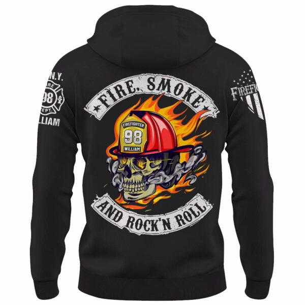 Personalized Shirt Fire, Smoke And Rock'n Roll Custom Gift For Firefighter K1702 - Image 7