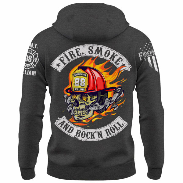Personalized Shirt Fire, Smoke And Rock'n Roll Custom Gift For Firefighter K1702 - Image 8