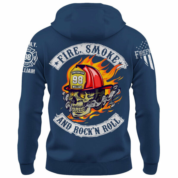 Personalized Shirt Fire, Smoke And Rock'n Roll Custom Gift For Firefighter K1702 - Image 9