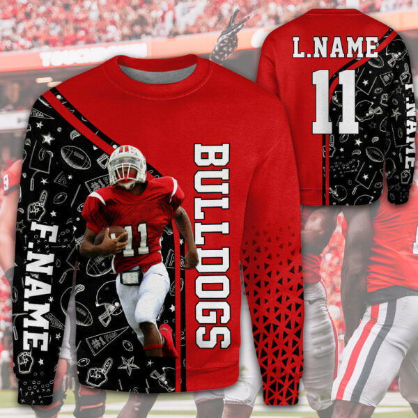 Personalized Shirt Football Player Photo Team Name Number All Over Print Shirt For Football Team Football Son Mom Family Member H2511 - Image 3