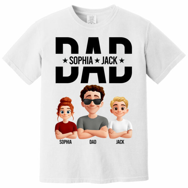 Personalized Shirt For Dad Husband Grandpa - Custom Animation Clipart NA04 - Image 5