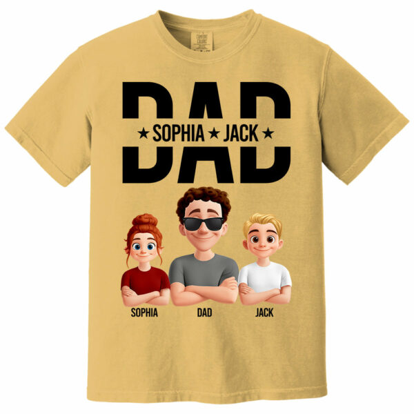 Personalized Shirt For Dad Husband Grandpa - Custom Animation Clipart NA04 - Image 14