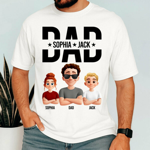 Personalized Shirt For Dad Husband Grandpa - Custom Animation Clipart NA04