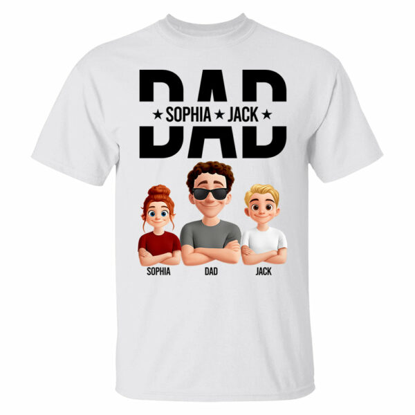 Personalized Shirt For Dad Husband Grandpa - Custom Animation Clipart NA04 - Image 3
