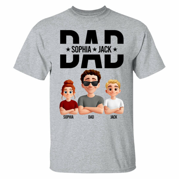 Personalized Shirt For Dad Husband Grandpa - Custom Animation Clipart NA04 - Image 8