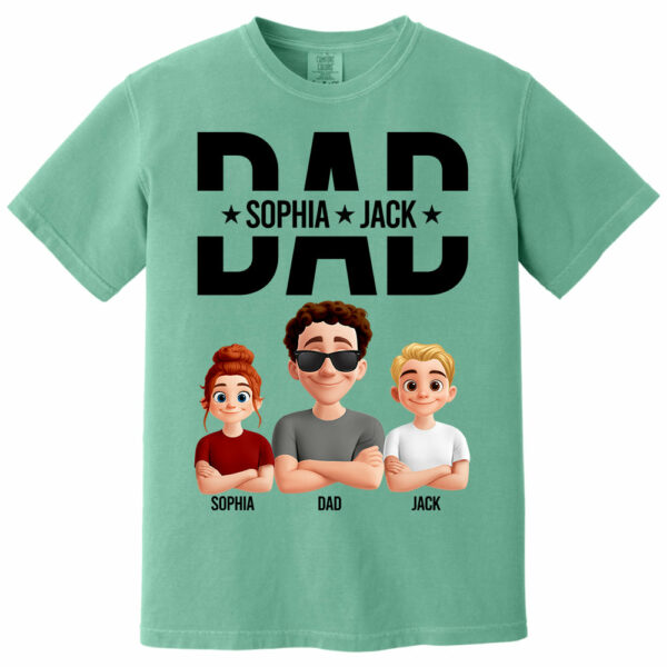 Personalized Shirt For Dad Husband Grandpa - Custom Animation Clipart NA04 - Image 13