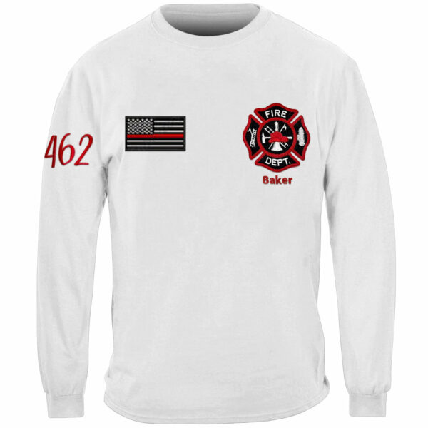 Personalized Shirt for Firefighter Custom Fire Department Name Embroidered Shirt For Fireman Family H2511 - Image 4