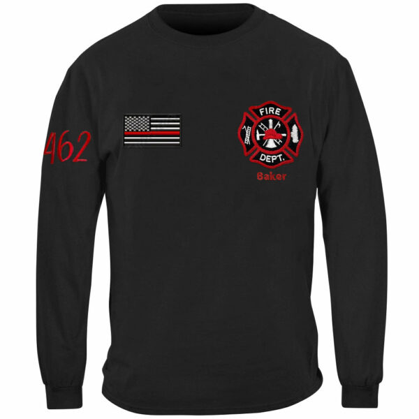 Personalized Shirt for Firefighter Custom Fire Department Name Embroidered Shirt For Fireman Family H2511 - Image 5