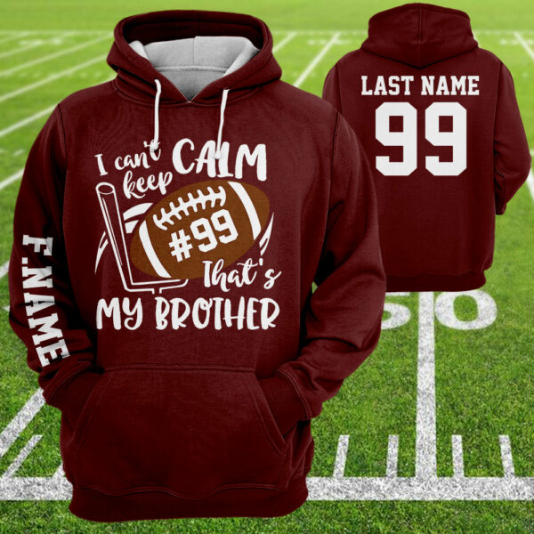 Personalized Shirt I Can't Keep Calm That's My Son All Over Print Shirt For Football Mom Grandma Sport Game Day Shirt H2511 - Image 4