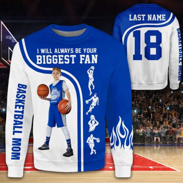 Personalized Shirt I Will Always Be Your Biggest Fan All Over Print Shirt For Basketball Dad Grandma Sport Family H2511 - Image 3
