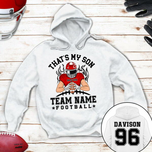 Personalized Shirt That's My Son Football Mom Custom Family Member Football Shirt K1702 - Image 6
