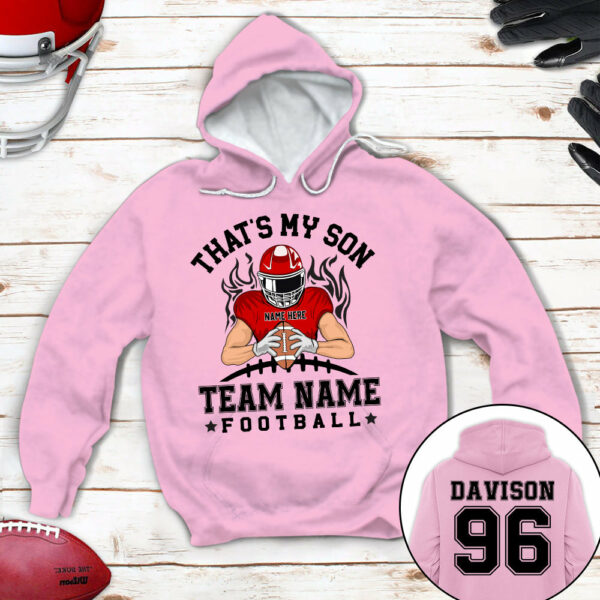 Personalized Shirt That's My Son Football Mom Custom Family Member Football Shirt K1702 - Image 8