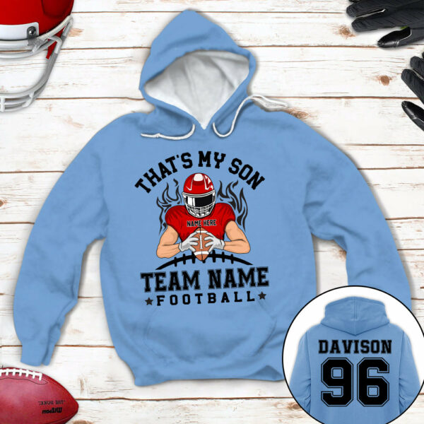 Personalized Shirt That's My Son Football Mom Custom Family Member Football Shirt K1702 - Image 7