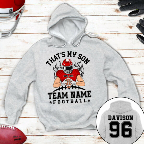 Personalized Shirt That's My Son Football Mom Custom Family Member Football Shirt K1702 - Image 5