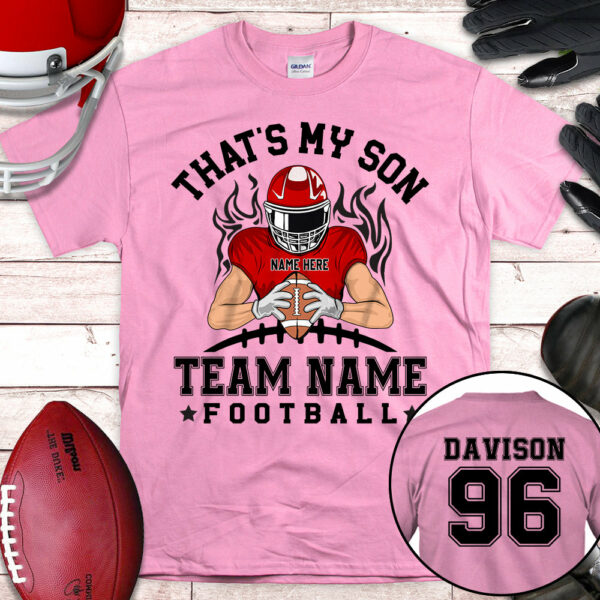 Personalized Shirt That's My Son Football Mom Custom Family Member Football Shirt K1702 - Image 4