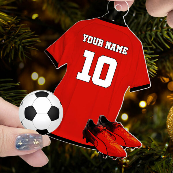 Personalized Soccer Christmas Ornament, Custom Name Number and Color Ornament Gift for Soccer Players Soccer Ball Ornament Soccer Lover Gift - Image 6