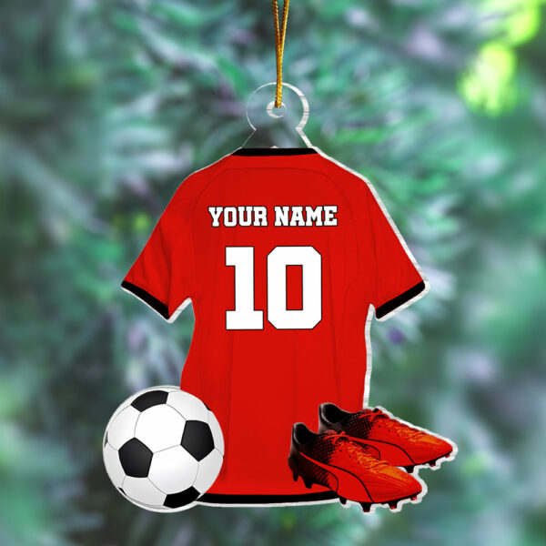 Personalized Soccer Christmas Ornament, Custom Name Number and Color Ornament Gift for Soccer Players Soccer Ball Ornament Soccer Lover Gift - Image 3