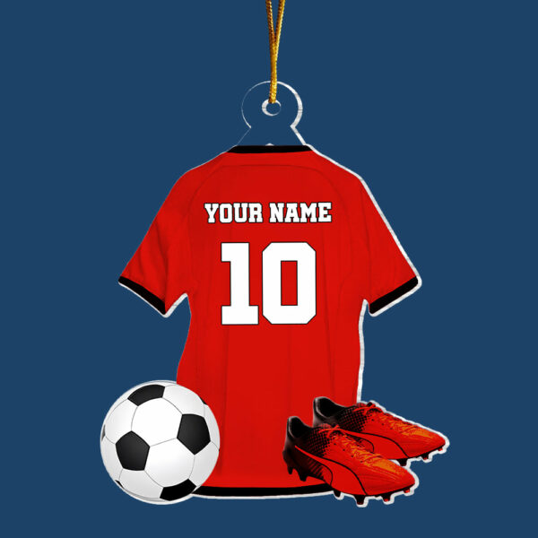 Personalized Soccer Christmas Ornament, Custom Name Number and Color Ornament Gift for Soccer Players Soccer Ball Ornament Soccer Lover Gift - Image 4