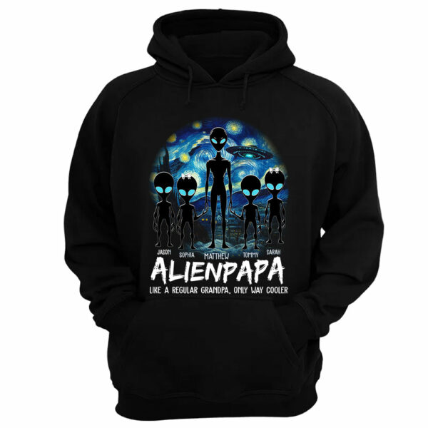 Personalized Starry Night Alien Dad Like A Regular Dad Only Way Cooler Shirt - Image 10