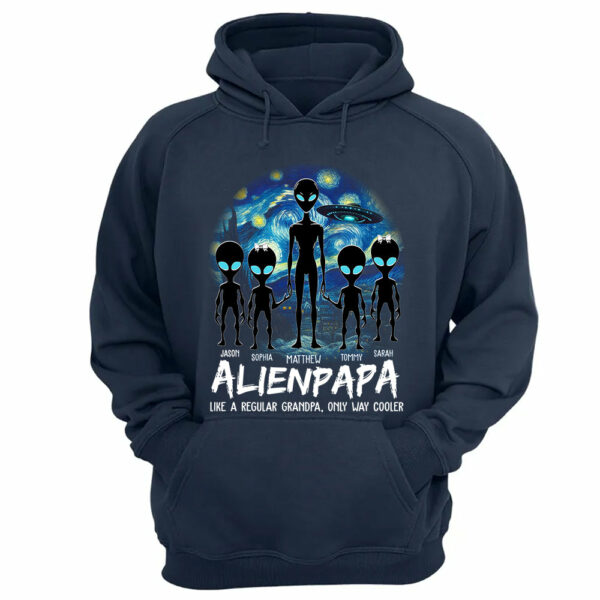 Personalized Starry Night Alien Dad Like A Regular Dad Only Way Cooler Shirt - Image 11