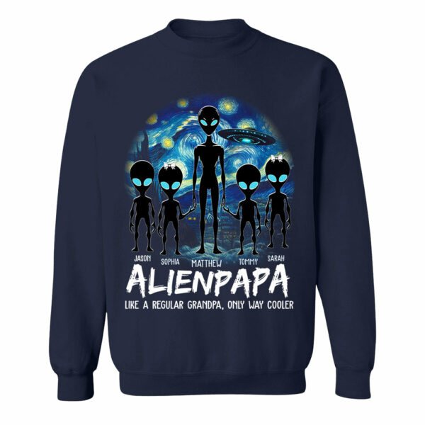Personalized Starry Night Alien Dad Like A Regular Dad Only Way Cooler Shirt - Image 8