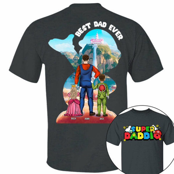 Personalized Super Daddio, Best Dad Ever Shirt, Super Dad Shirt, Father's Day Gift For Dad - Image 5