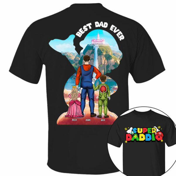Personalized Super Daddio, Best Dad Ever Shirt, Super Dad Shirt, Father's Day Gift For Dad - Image 4