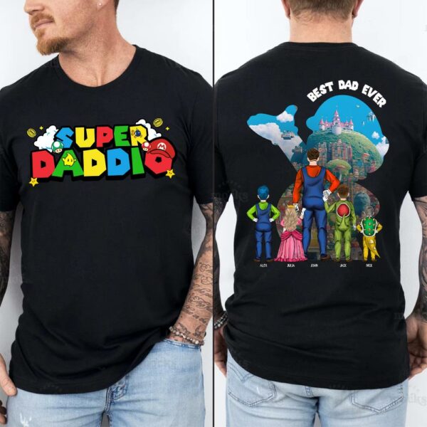 Personalized Super Daddio, Best Dad Ever Shirt, Super Dad Shirt, Father's Day Shirt - Image 5