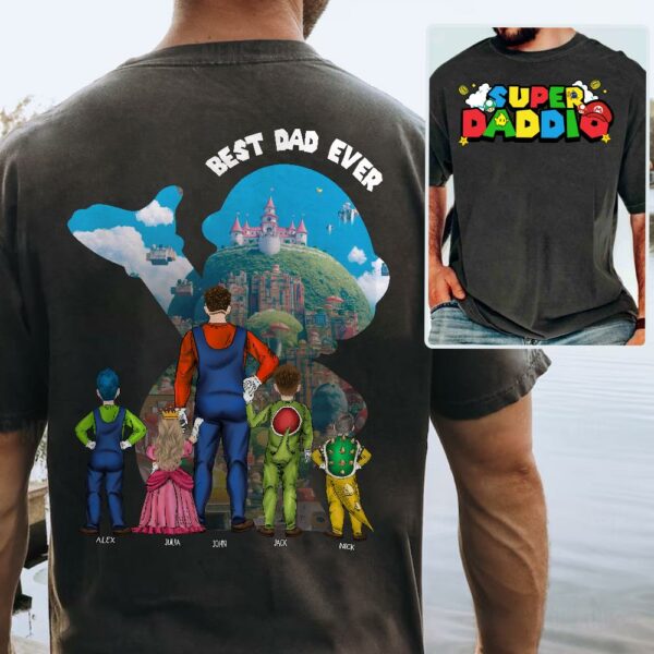 Personalized Super Daddio, Best Dad Ever Shirt, Super Dad Shirt, Father's Day Shirt - Image 2
