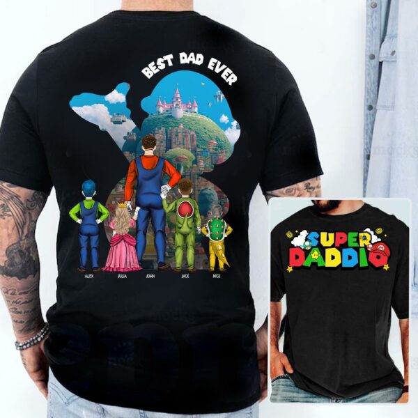 Personalized Super Daddio, Best Dad Ever Shirt, Super Dad Shirt, Father's Day Shirt - Image 4