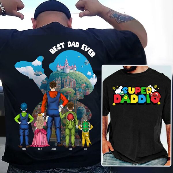 Personalized Super Daddio, Best Dad Ever Shirt, Super Dad Shirt, Father's Day Shirt