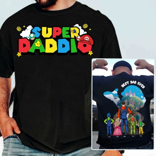 Personalized Super Daddio, Best Dad Ever Shirt, Super Dad Shirt, Father's Day Shirt - Image 3
